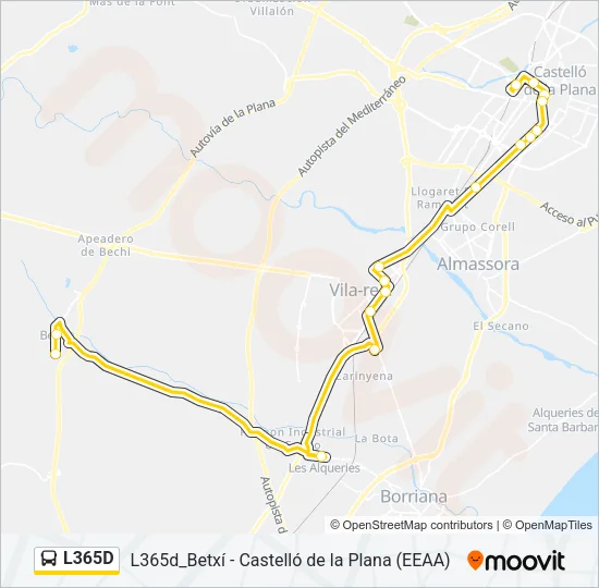 L365D Bus Line Map