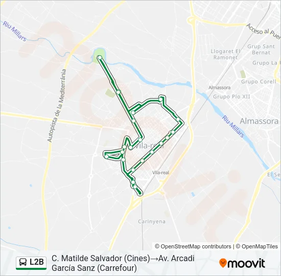 L2B Bus Line Map