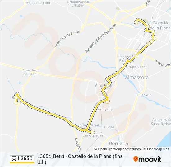 L365C Bus Line Map
