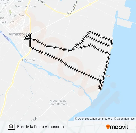 FESTA ALMA Bus Line Map
