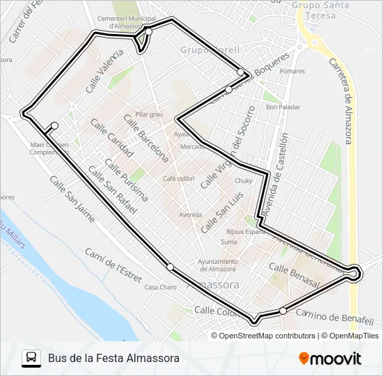 FESTA ALMA Bus Line Map