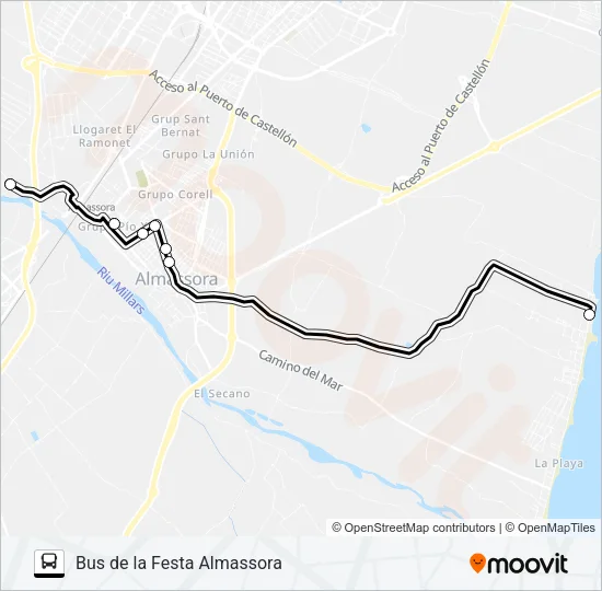 FESTA ALMA Bus Line Map