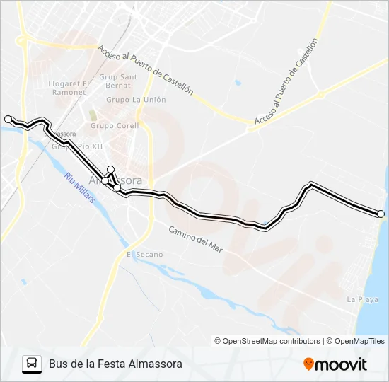 FESTA ALMA Bus Line Map