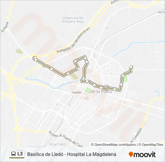 L3 bus Mapa de línia
