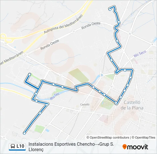 L10 Bus Line Map