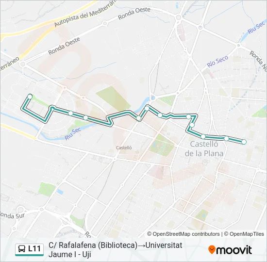 L11 bus Mapa de línia
