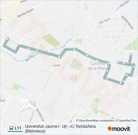 L11 bus Mapa de línia