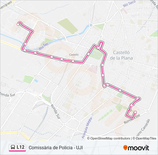 L12 bus Mapa de línia