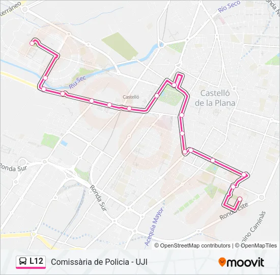L12 bus Mapa de línia