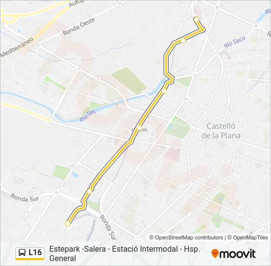 L16 Bus Line Map