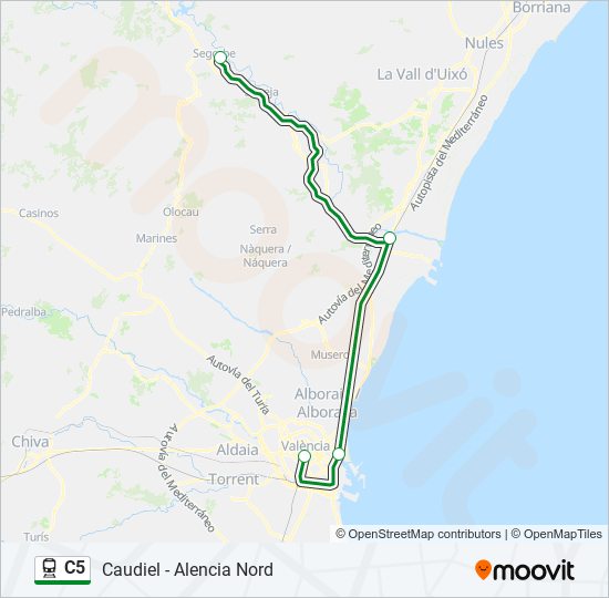 Mapa de C5 de tren