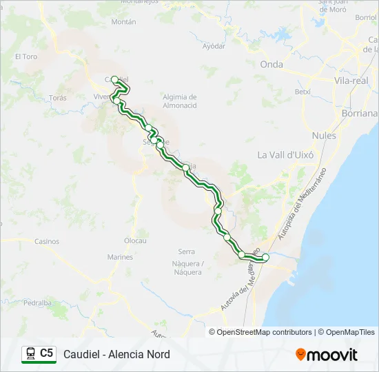 C5 Train Line Map