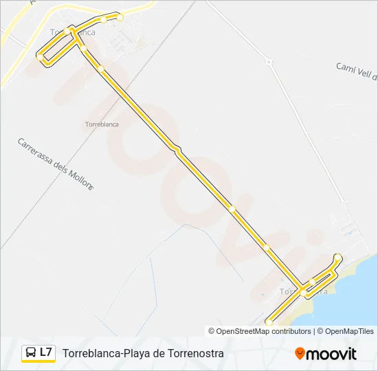 L7 Bus Line Map