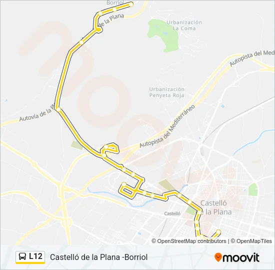 L12 Bus Line Map