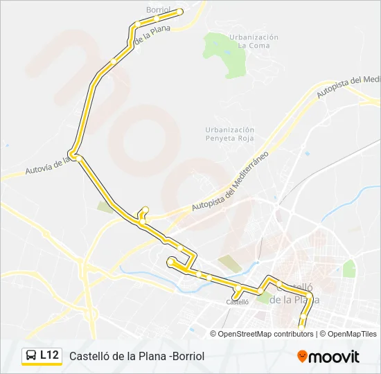 L12 Bus Line Map