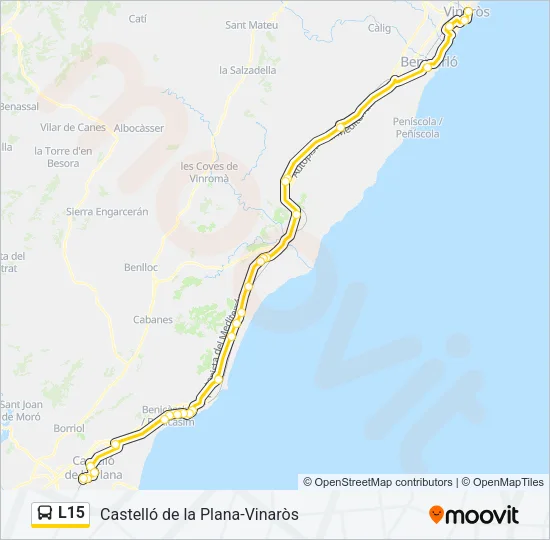 L15 Bus Line Map