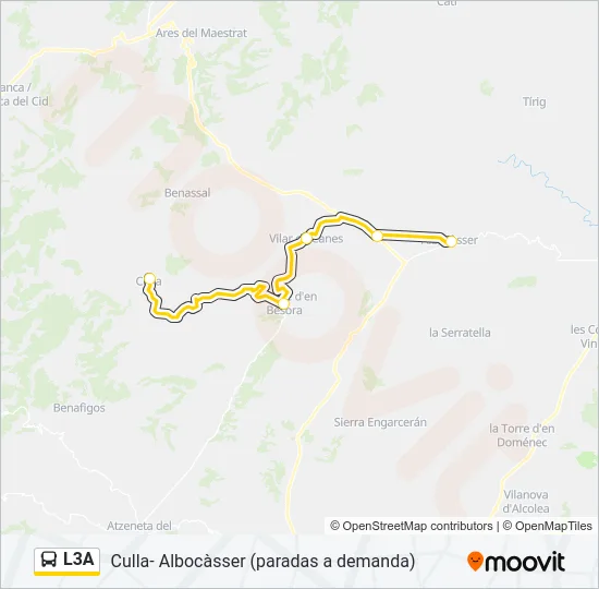 L3A Bus Line Map