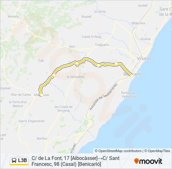 L3B bus Line Map