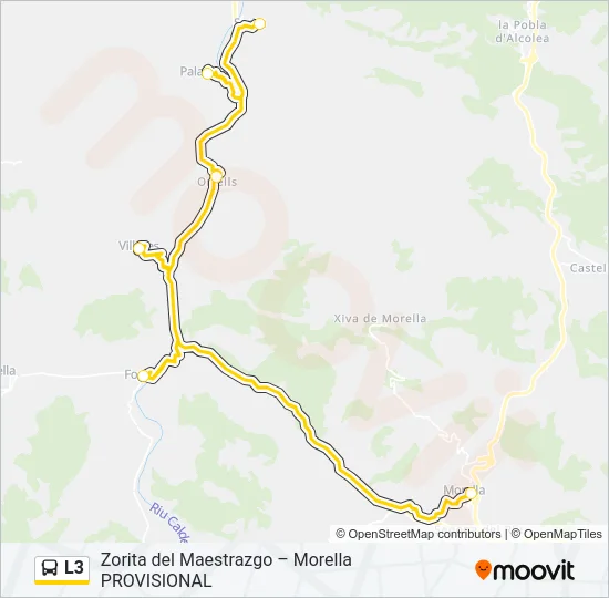 L3 bus Mapa de línia