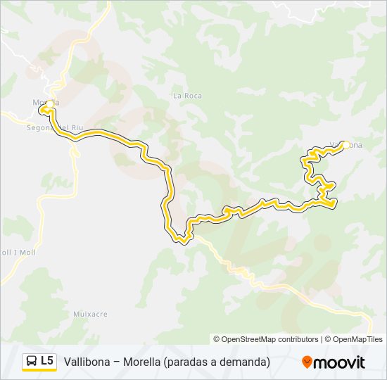 Mapa de L5 de autobús