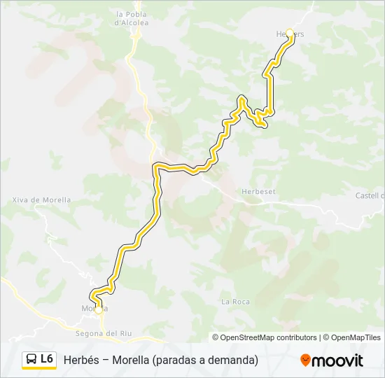 L6 Bus Line Map