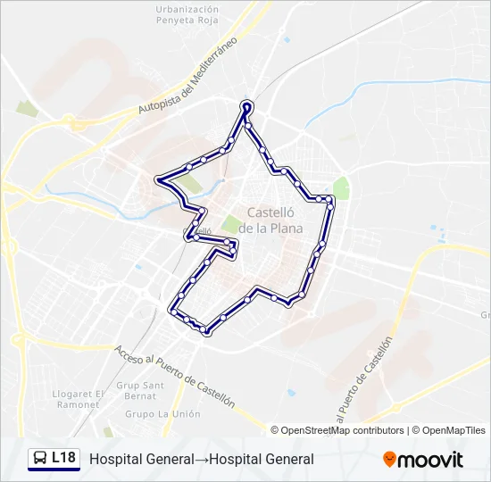 L18 Bus Line Map