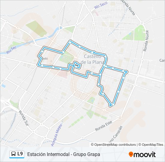 L9 bus Mapa de línia