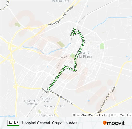 L7 Bus Line Map