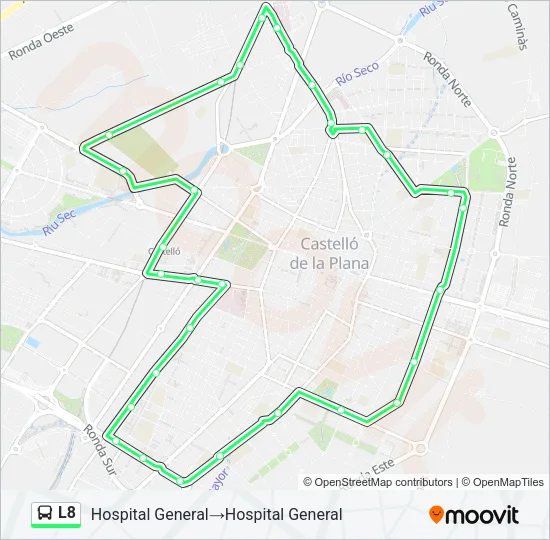 L8 Bus Line Map