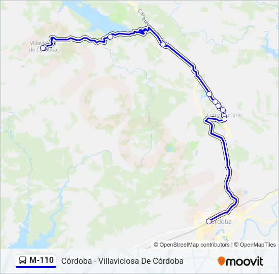 M-110 Bus Line Map