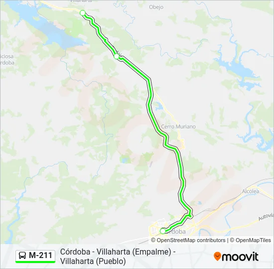 M-211 Bus Line Map