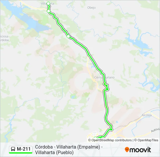 M-211 Bus Line Map