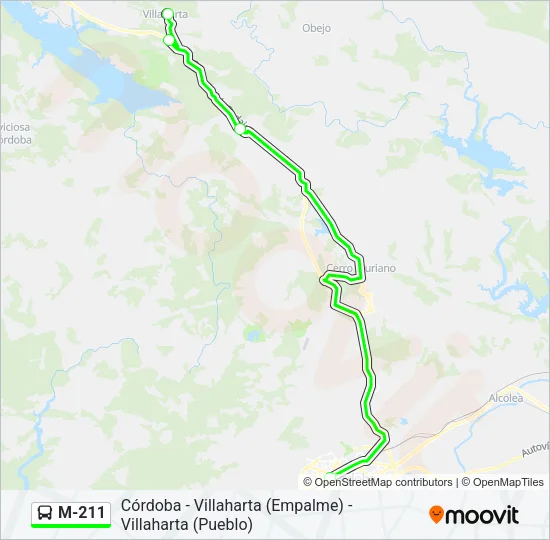 M-211 Bus Line Map