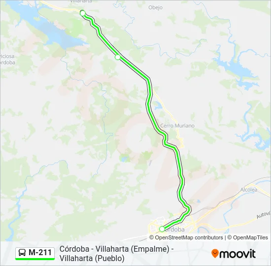 M-211 Bus Line Map