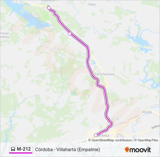 M-212 Bus Line Map