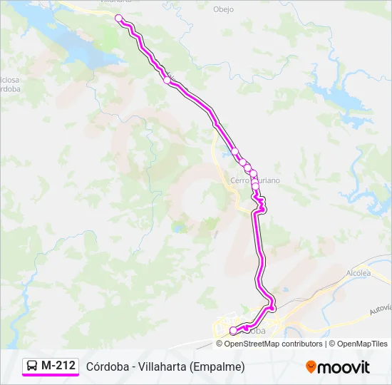 M-212 Bus Line Map