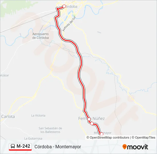 M-242 Bus Line Map
