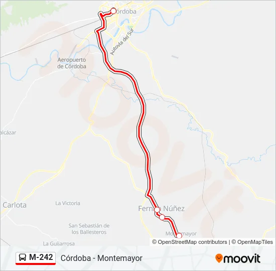 M-242 Bus Line Map