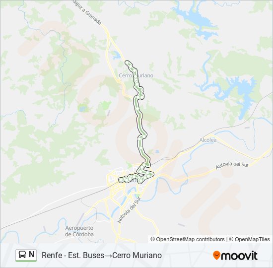 N bus Mapa de línia