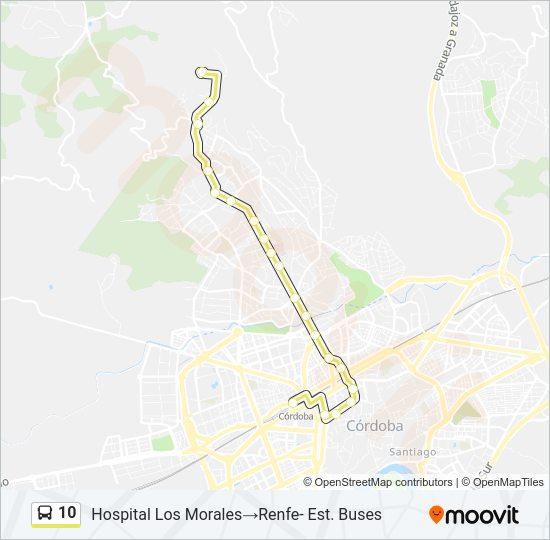 Mapa de 10 de autobús