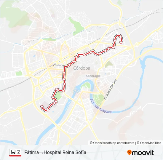 2 Bus Line Map