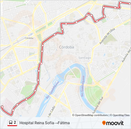 2 bus Mapa de línia