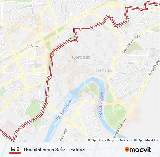 2 Bus Line Map