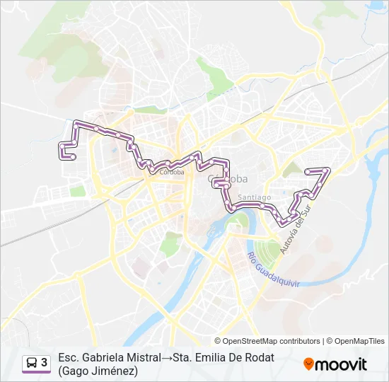 3 Bus Line Map
