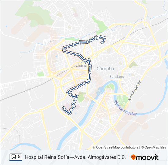 5 bus Mapa de línia