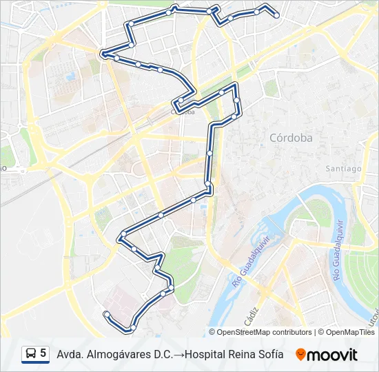 5 Bus Line Map