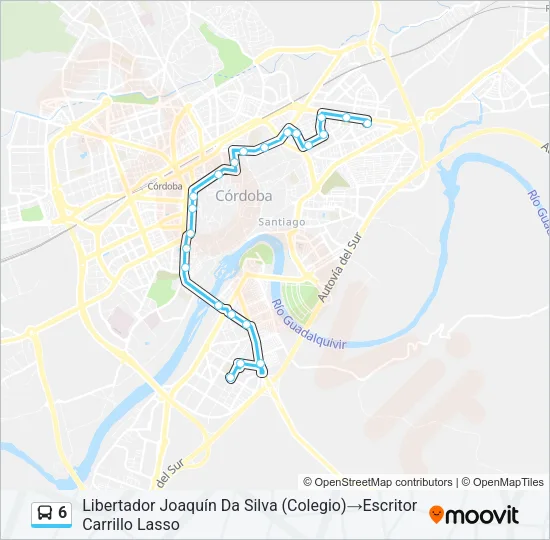 6 Bus Line Map
