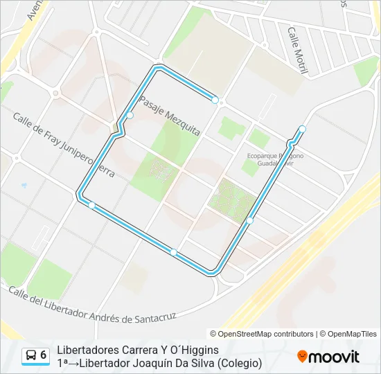 6 Bus Line Map