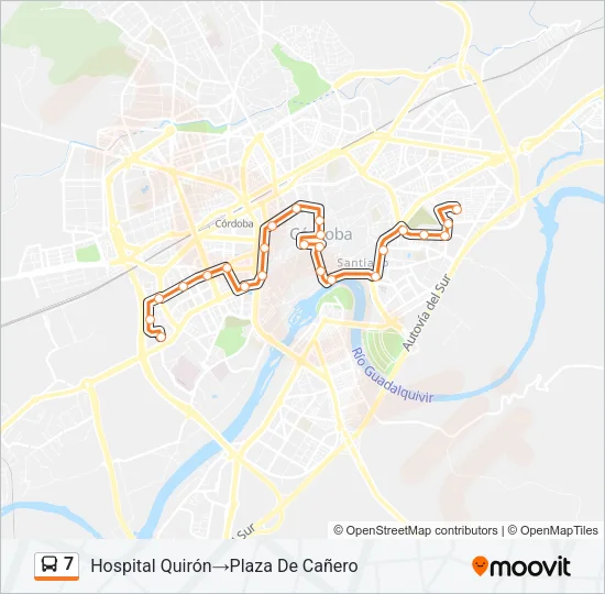 7 Bus Line Map