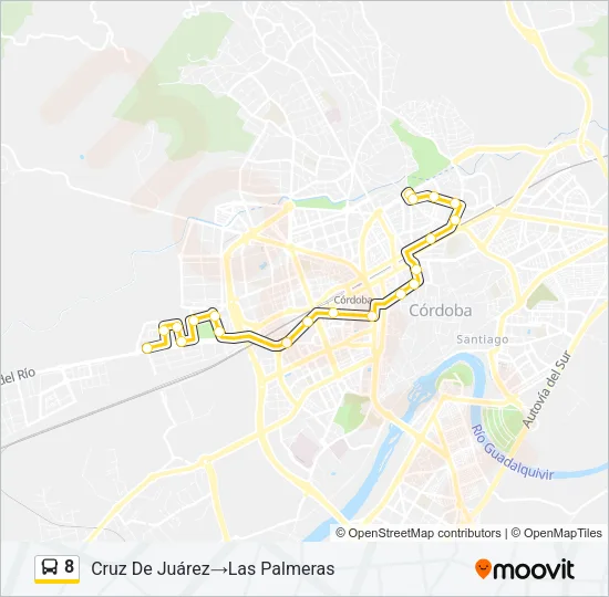 8 Bus Line Map